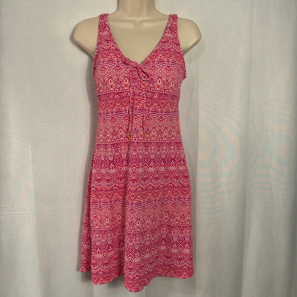 Tommy Bahama Dress Island Cays Point V Spa M NWT Pink Maui Geometric Women